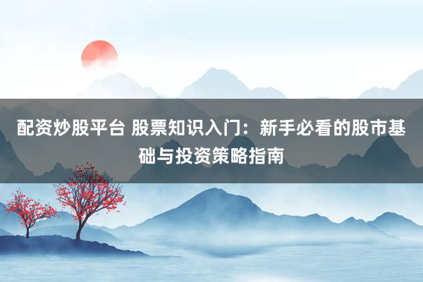 配资炒股平台 股票知识入门：新手必看的股市基础与投资策略指南