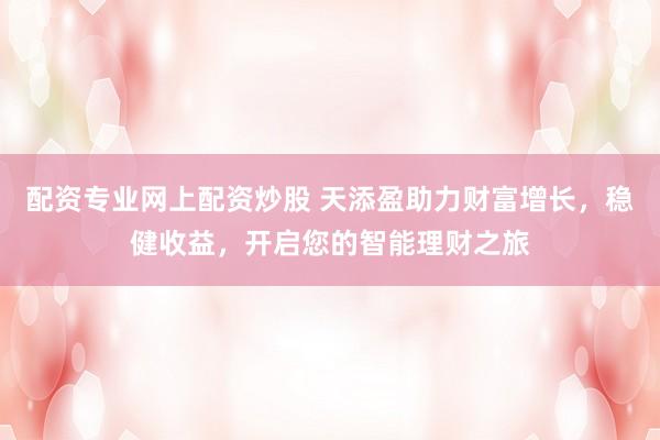 配资专业网上配资炒股 天添盈助力财富增长，稳健收益，开启您的智能理财之旅