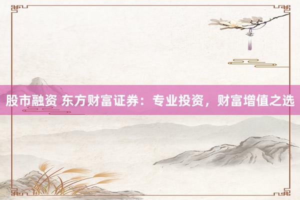 股市融资 东方财富证券：专业投资，财富增值之选
