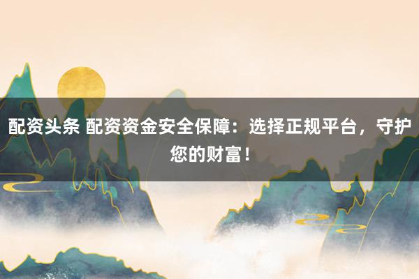 配资头条 配资资金安全保障：选择正规平台，守护您的财富！